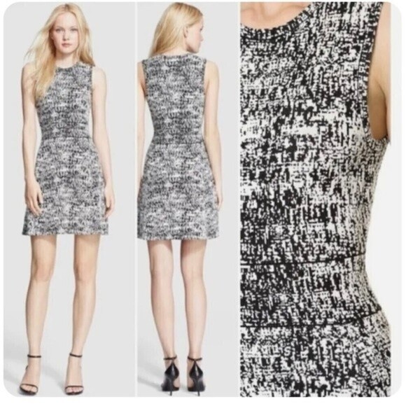 - THEORY Alancy C Sleeveless Tweedscape A-Line Dress Size Medium - Picture 3 of 14
